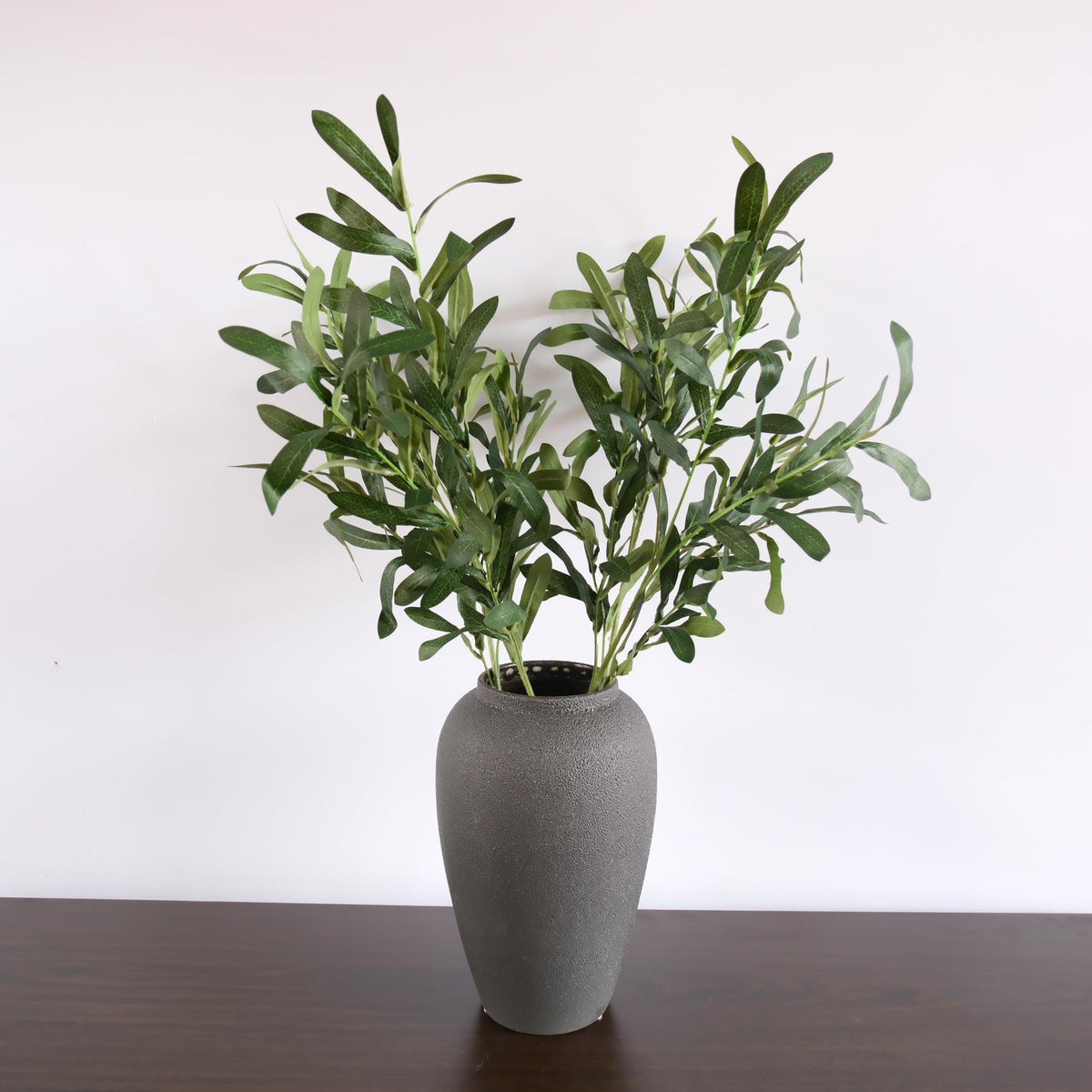 4pcs 36 inch Tall Faux Greenery Branches Stems Fake Olive Branches Artificial Plants for Vase Home Party Decoration