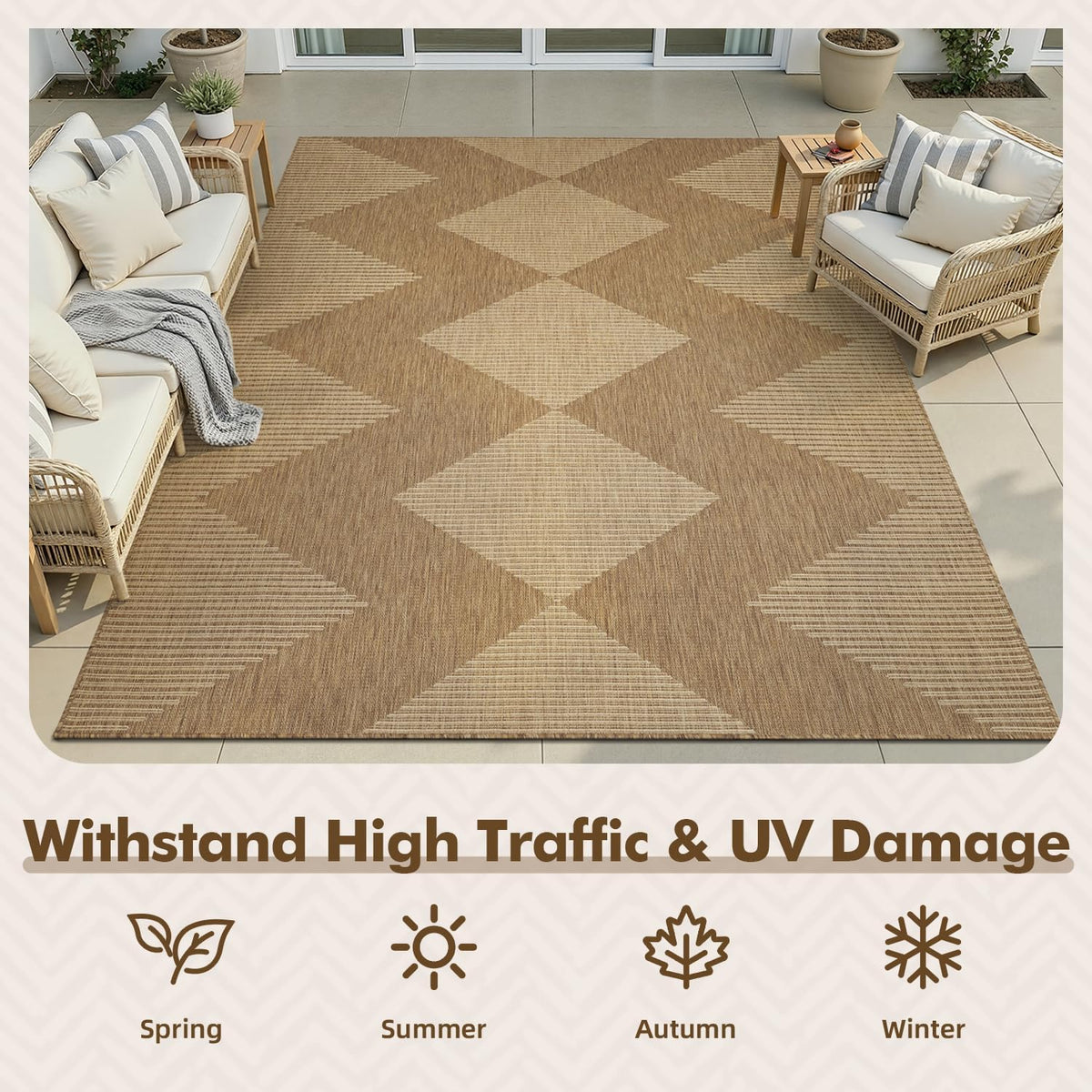 Outdoor Rug Carpet Patio Rug Polypropylene Indoor Outdoor Rugs
