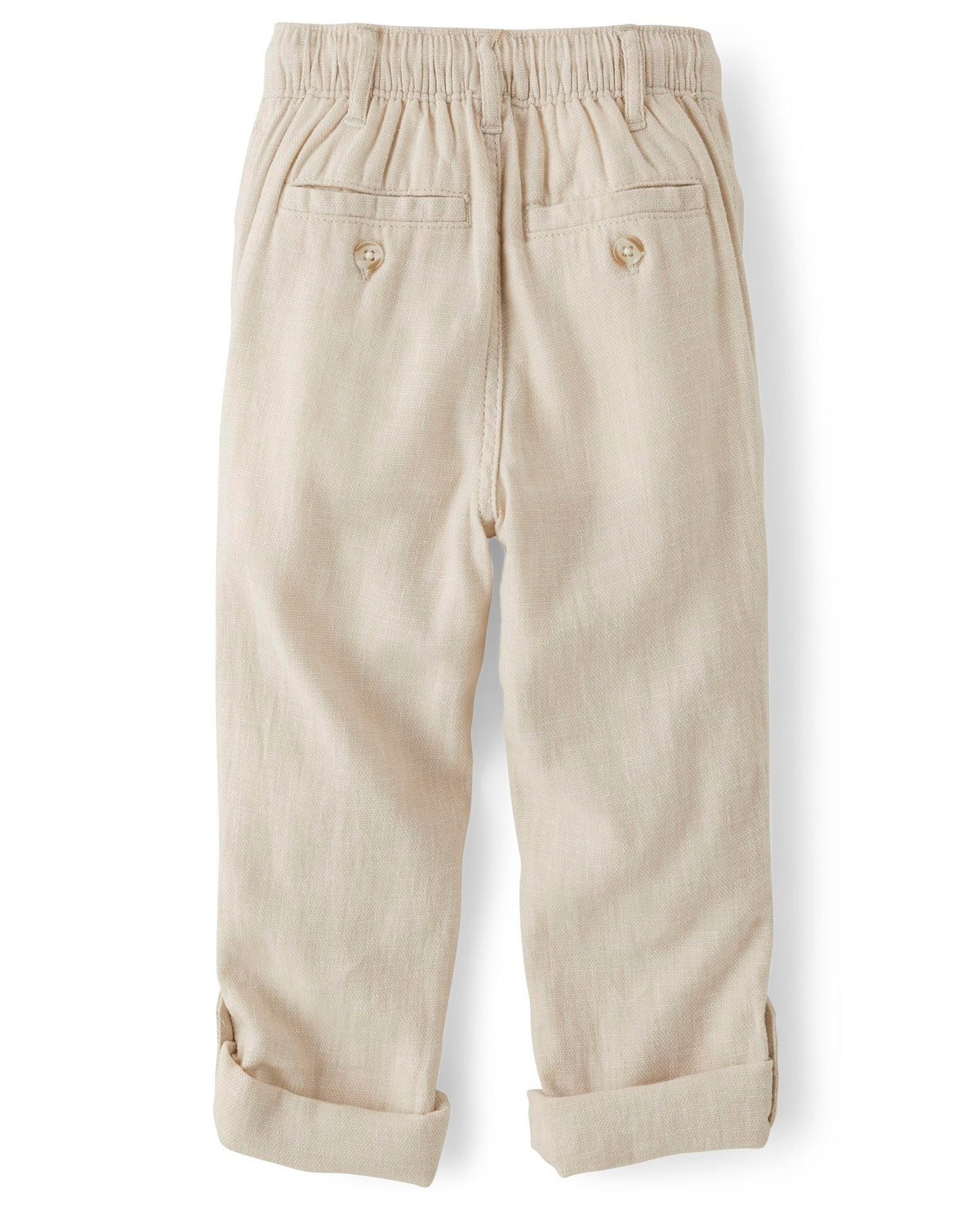 And Toddler Drawstring Linen Pants,Bisquit