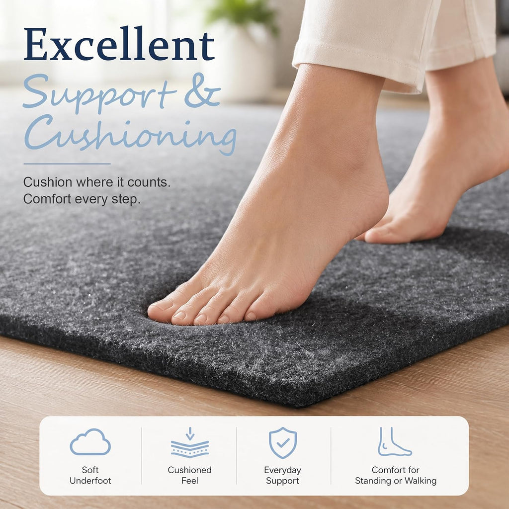 Non Slip Rug Pad Gripper 5x7 Cushioned Carpet Pads - Set of 35