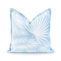 Coastal Hampton Style Patio Indoor Outdoor Pillow Cover Only, 20"x20" Water Resistant for Backyard, Couch, Baby Blue