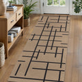 Easy Jute 2.6x8 Washable Hallway Runner Rug, Kitchen Non-Slip Rug