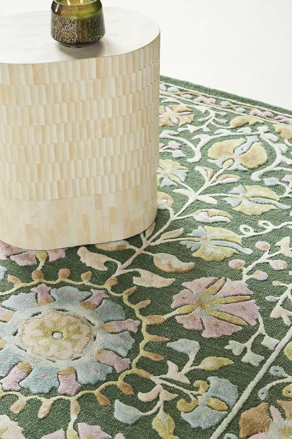 Hand Tufted Lava Design Area Rug, Luxury Floor Accent