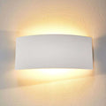 13.8" Paintable Plaster Wall Sconce Light, White Up Down Wall Sconce Wall Light Fixture, Modern Indoor Wall Lighting