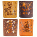 Glass Votive Candle Holders 4PCS Thanksgiving Tealight Candle Holders