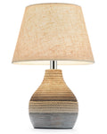 10" H Small Rechargeable Cordless Ceramic Table Lamp, Coastal