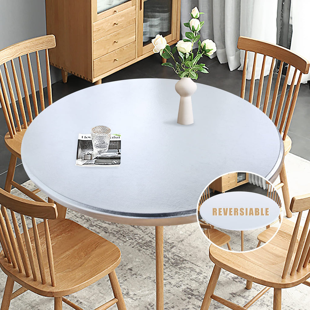 Fitted Round Table Cloth, Fits Round Tablecloth for 48-56"