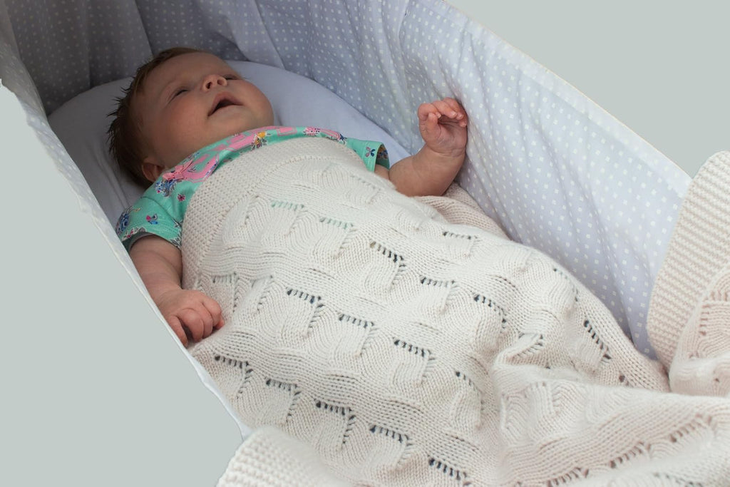 100% Cashmere Baby Blanket for Boys - Baby Blue