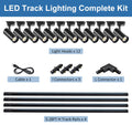 H Type LED Track Lighting Kit Dimmable Adjustable Angle Light Heads
