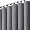 Extra Long Waffle Shower Curtain 256 GSM Fabric 72"x84" Grey/Gray