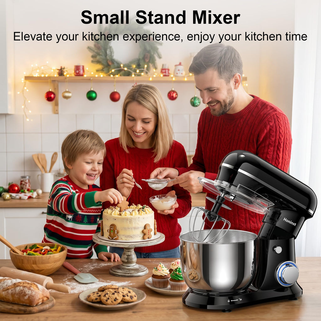 4QT Electric Stand Mixer, 10-Speed Tilt-Head Compact Kitchen Mixer