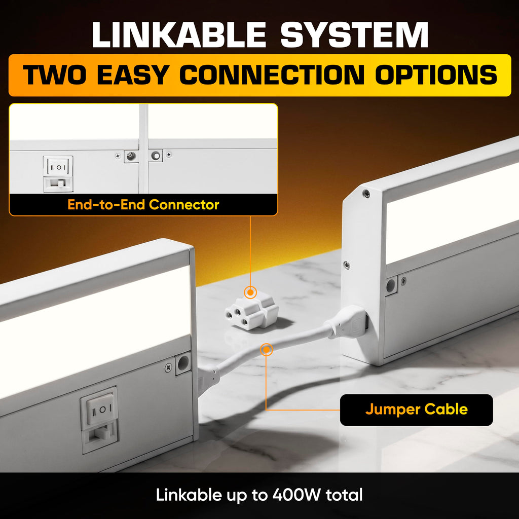 LED Under Cabinet Lighting Hardwired - 40 Inch White