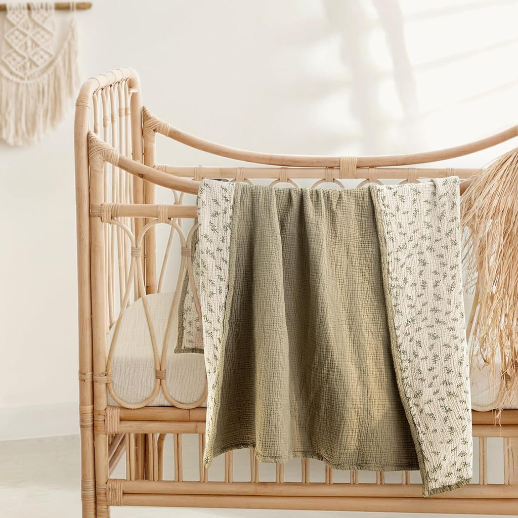 Muslin Baby Blanket for Unisex: Cotton Toddler Blanket for Daycare