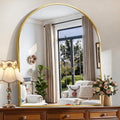 Arched Wall Mirror, 40"x48" Gold Arched Mirror Table
