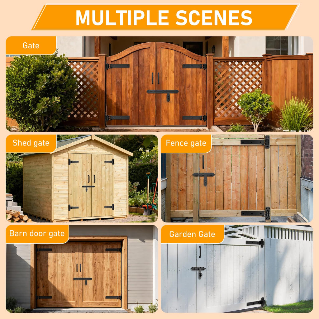 Heavy Duty Gate Hinges, 900 Lbs Capacity and Built-in Ball Bearings