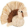 Thanksgiving Turkey Decor Straw Turkeys, 6.7" Tall