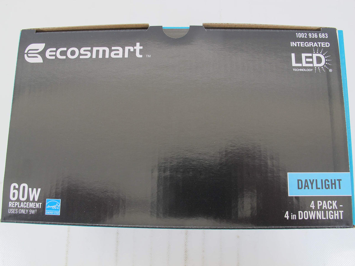4 in. White Integrated LED Recessed Trim, Daylight (4-Pack)