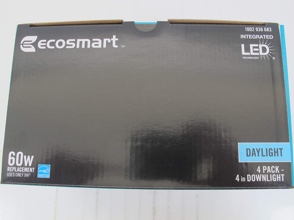 4 in. White Integrated LED Recessed Trim, Daylight (4-Pack)