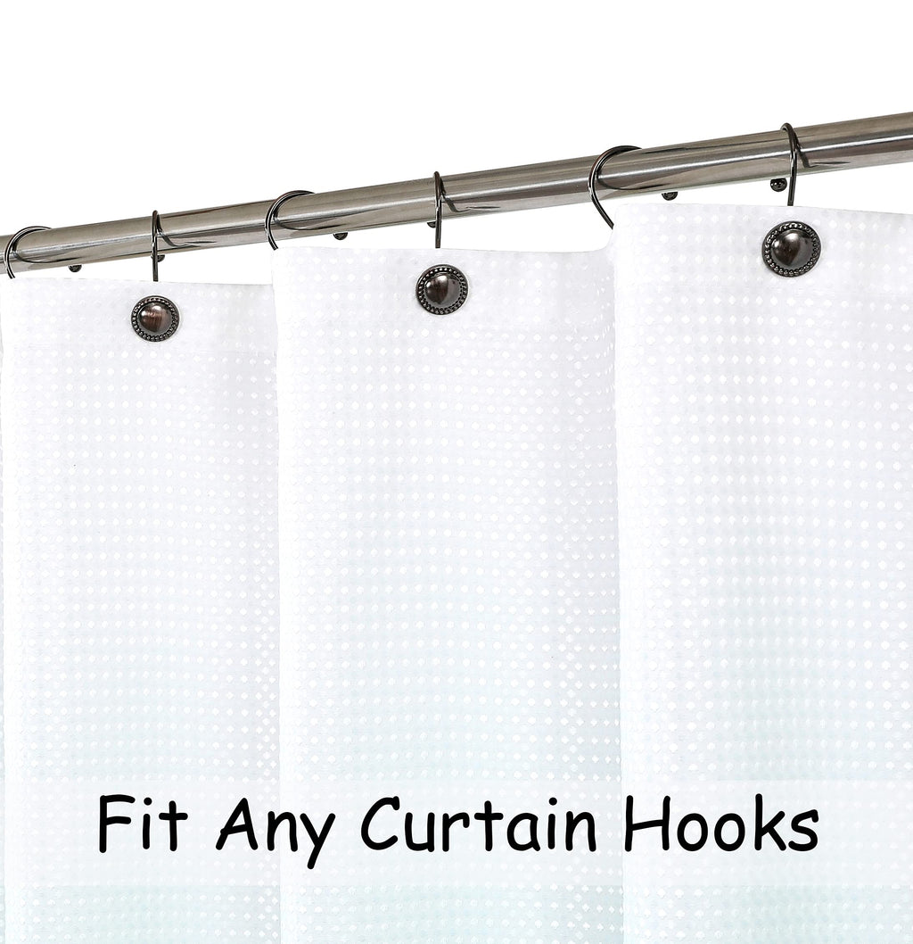 Aqua Ombre Waffle Weave Shower Curtain with Grommets, 70"x72"