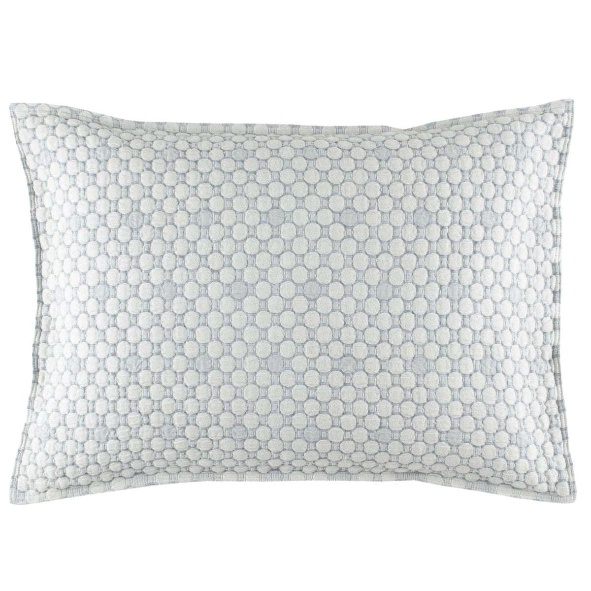Lodi Blue Solid Cotton Matelasse Sham, Standard