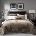 Luxury Velvet Quilt Set Bedding Sets, Ultra Soft Velvet Comforter Set, Lightweight Channel Box Stitch Oversized