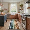 Runner Rug, Washable Non-Slip Abstract Rug, Multicolor
