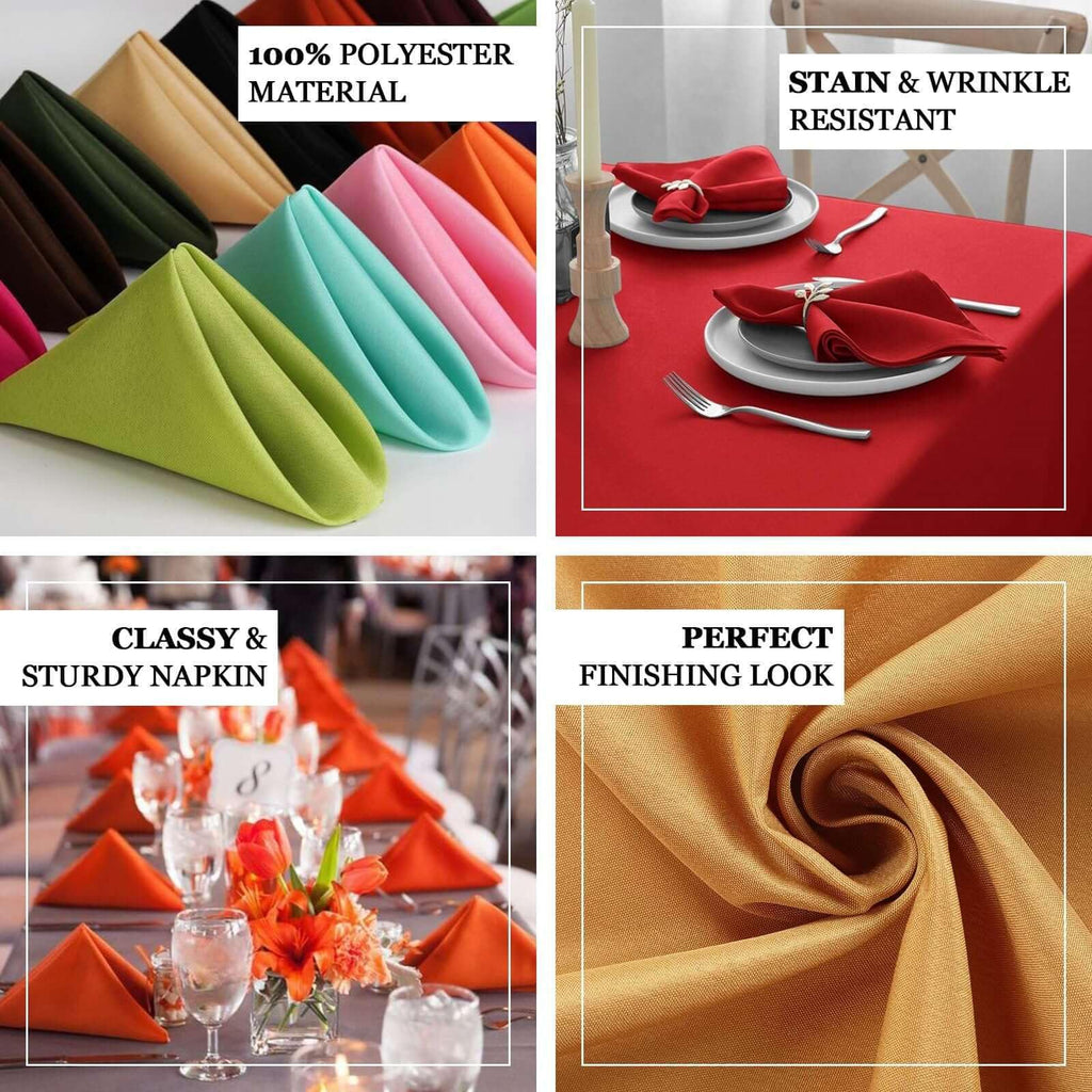 Premium Cloth Napkins Set of 100, 17x17 Inch Eucalyptus Dusty Sage Seamless Dinner Napkins, Washable Linen Table