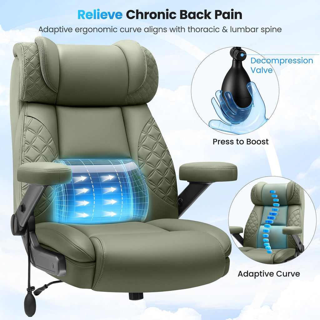 Big and Tall Office Chair, Desk Computer Chair for Heavy People, Oversized Executive Gaming Chair, Extra Wide
