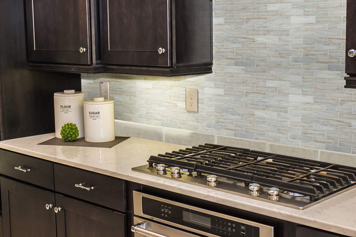 Bullnose Ceramic Subway Wall Tile | Urbano Warm Concrete | 4" x 12"