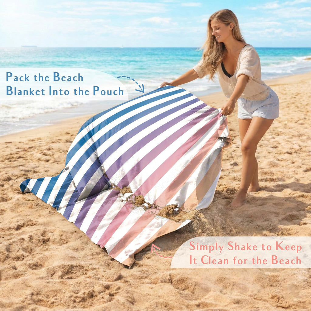 Beach Blanket Waterproof Sandproof, Extra Large Beach Mat