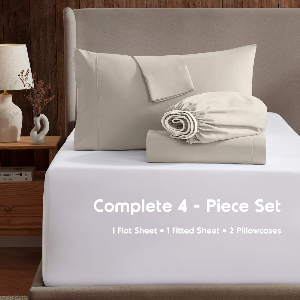 Sheet Set - Bed Sheets - Linen - 4-Piece Deep Pocket