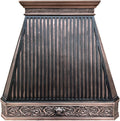42 Inch Copper Wall Mount Range Hood 1150 CFM LED Lights Dishwasher-Safe Baffle Filters