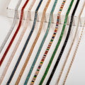 Rectangle Zircon Rhinestones Close Chain Beaded Trim for Sewing Crafts,DIY Decoration(Rainbow Crystal) - 1 Yards