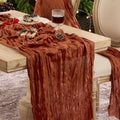 12 Pack Terracotta Cheesecloth Table Runner Boho Gauze Fall Decor