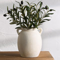 Ceramic Flower Vase 7.6 inch Farmhouse Rustic Vase Decorative Pottery Terracotta Vases Decor Table Mantle Fireplace