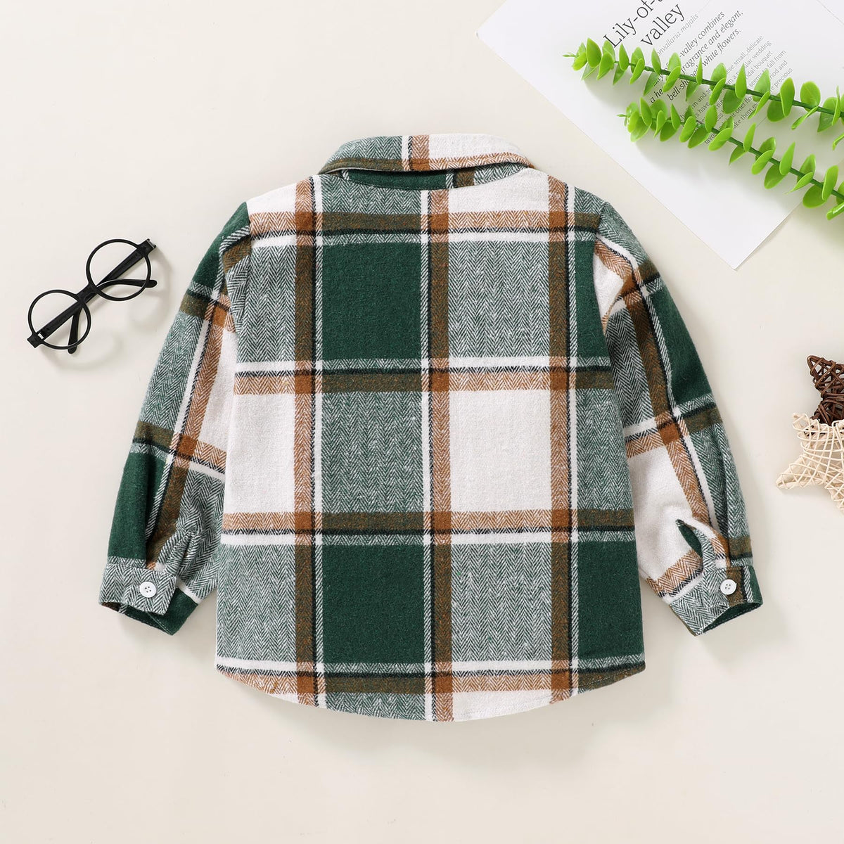 Kids Little Boys Girls Baby Long Sleeve Button Down Red Plaid Flannel Shirt Plaid Girl Boy