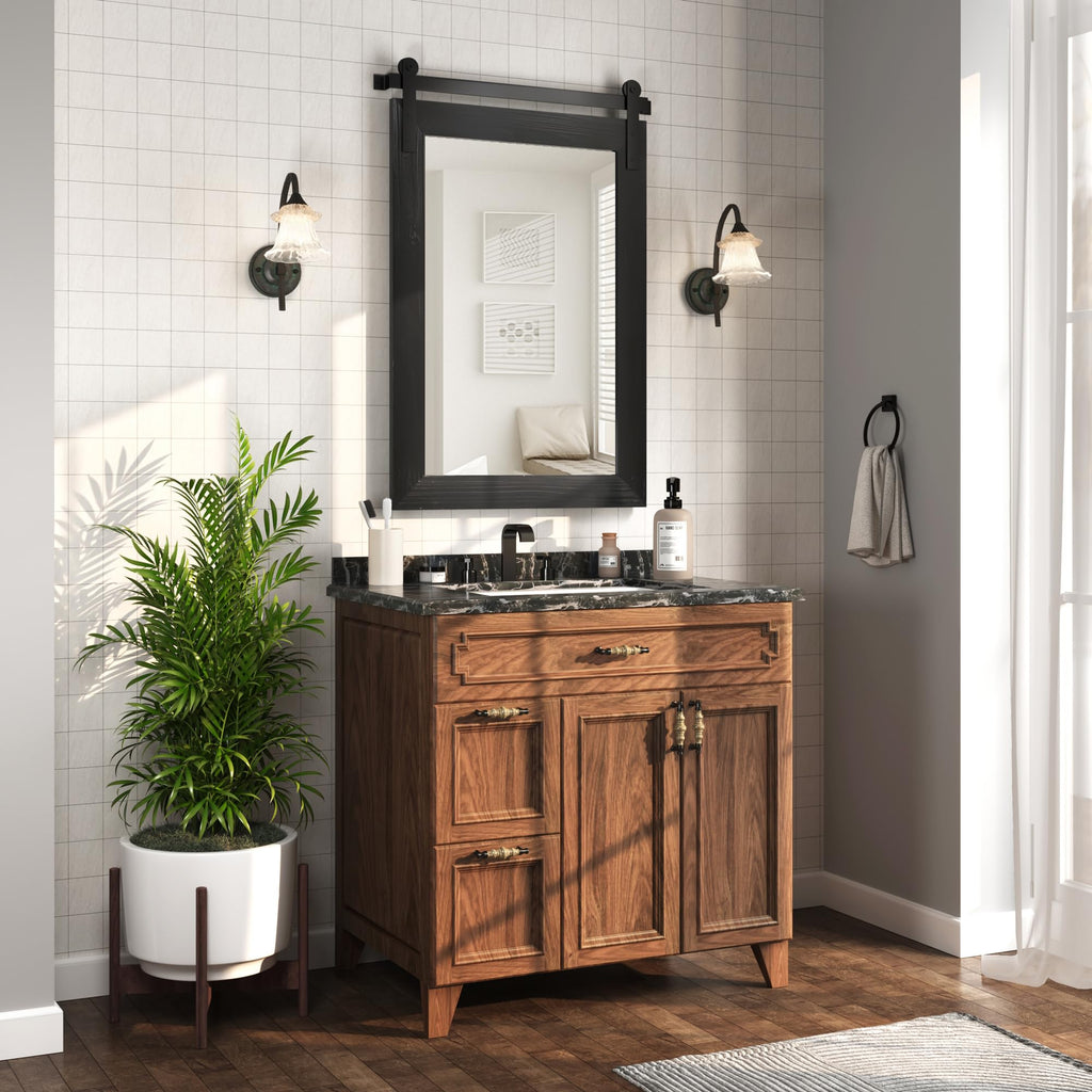 Farmhouse Bathroom Mirrors for Over Sink - 30 x 22 Black