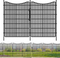 10 Panels Garden Fencing Animal Barrier with Gate, 48 in(H) X 23.6 ft(L) Dog Fence Outdoor for Yard, No Dig Temporary