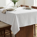 Rectangle Tablecloth Waffle Textured Waterproof Table Cloth Stain Resistant Wrinkle Free Washable Decorative Table