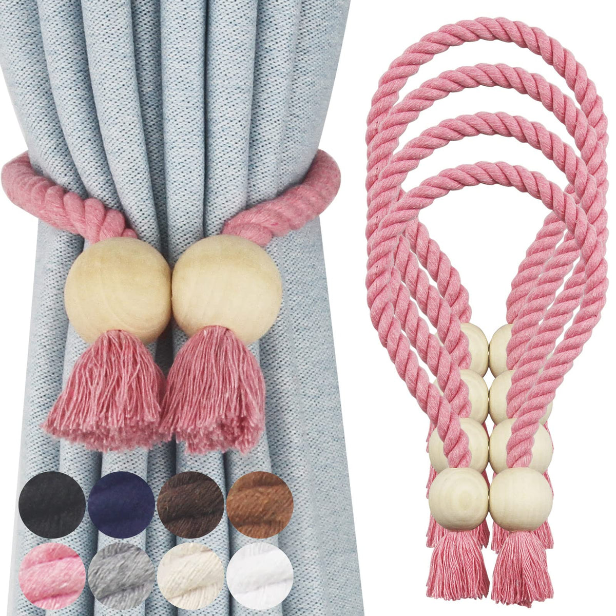 Magnetic Curtain Tiebacks Decorative Tie Back Drapes Holdbacks