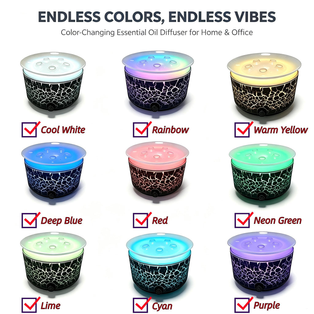 Multi-Spray Aroma Diffuser, Jellyfish Essential Oil Diffuser 360ml