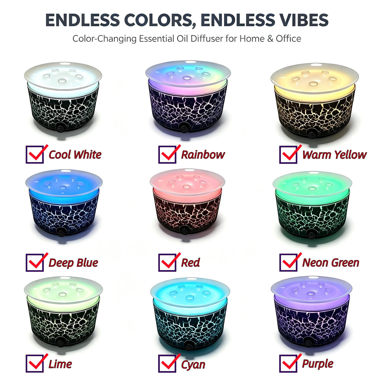 Multi-Spray Aroma Diffuser, Jellyfish Essential Oil Diffuser 360ml
