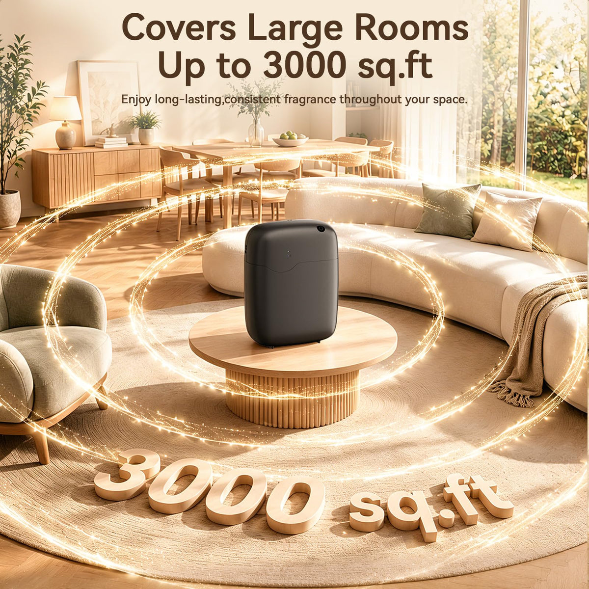 Waterless Essential Oil Diffuser with Bluetooth App Control