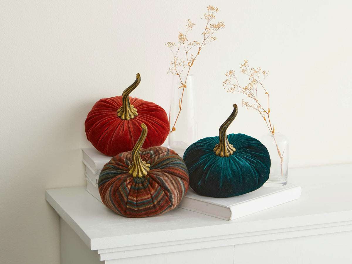Rust 6.25 inch Velvet Pumpkin (Rust)