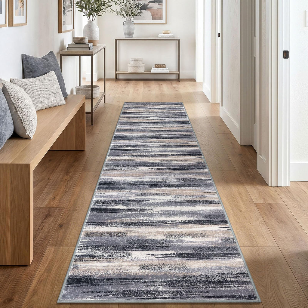 Abstract Washable Runners 2.6x10 Runner Rug Non Slip