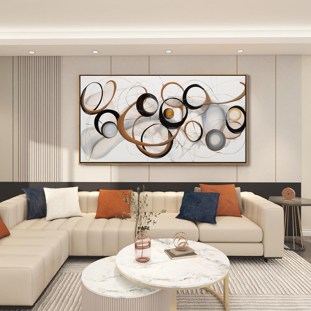 Framed Wall Art Living Room Wall Decor Framed Abstract Canvas Wall Art Bedroom Wall Decor Above Bed Office