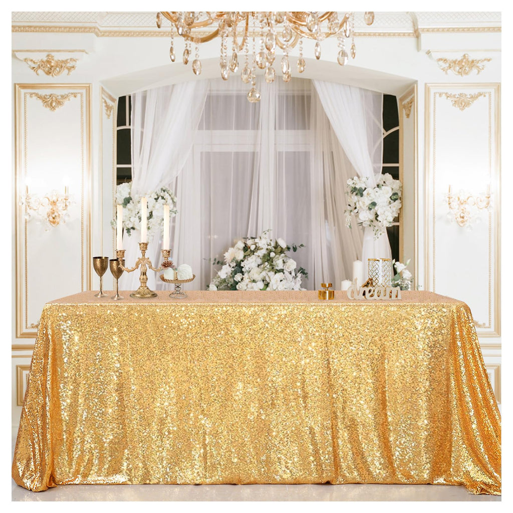 Gold Sequin Tablecloth Party Glitter Tablecloth Sparkly Table Cloth