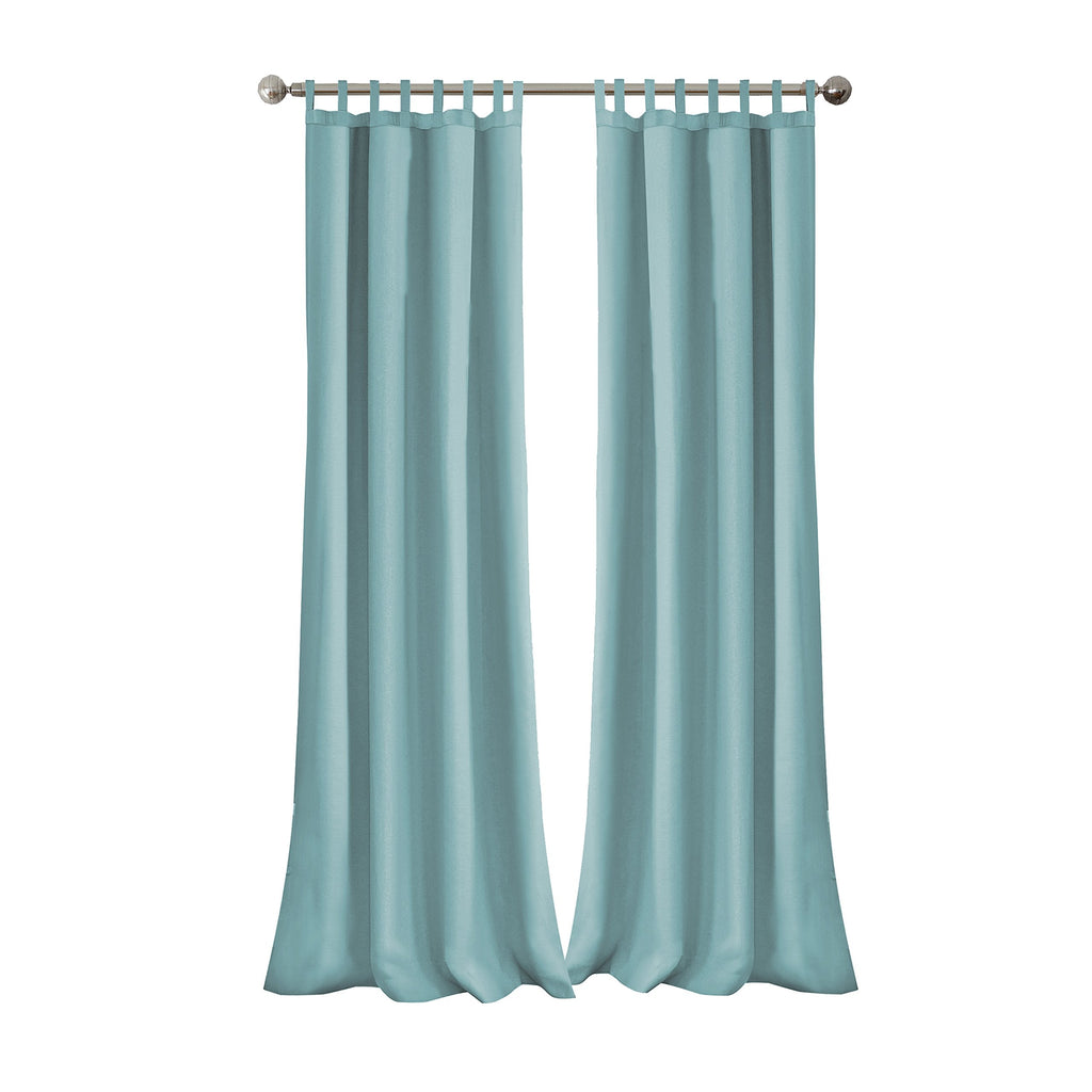 Matine Solid Tab Top Indoor/Outdoor Window Curtain, Mineral - 52" W x 108" L