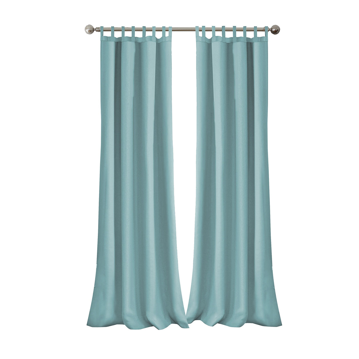 Matine Solid Tab Top Indoor/Outdoor Window Curtain, Mineral - 52" W x 108" L