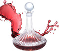 1000ml Wine Decanter with Glass Stopper - Wide Base for Rapid Aeration, Drip-Free Spout, Gift Box for Red Wine